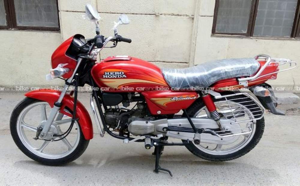 hero splendor and self start drum brake alloy wheel